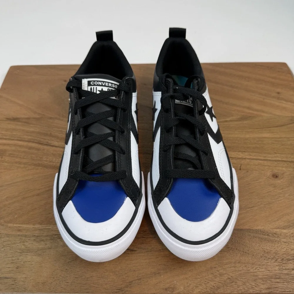 New Big Kids Converse Pro Blaze Play Offs Multicolor Leather Low Sneakers Size 4